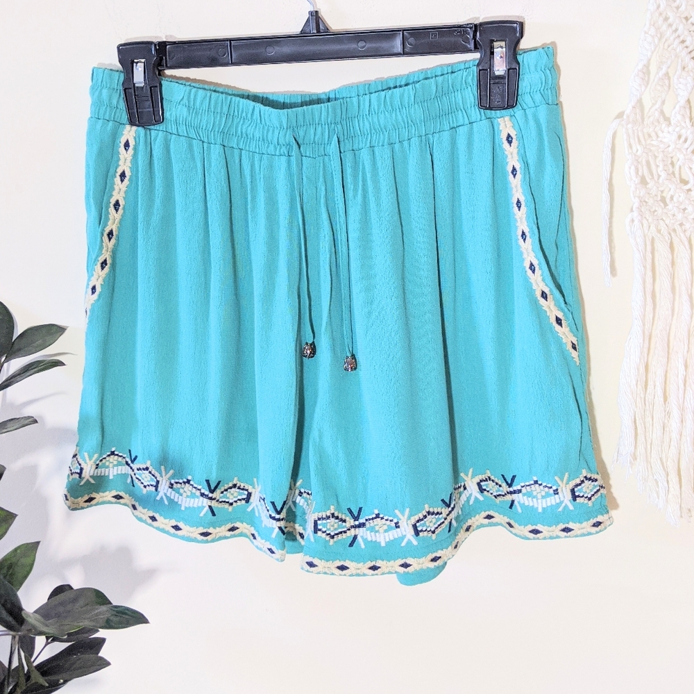 Hei Hei Anthro Small Turquoise Embroidered…